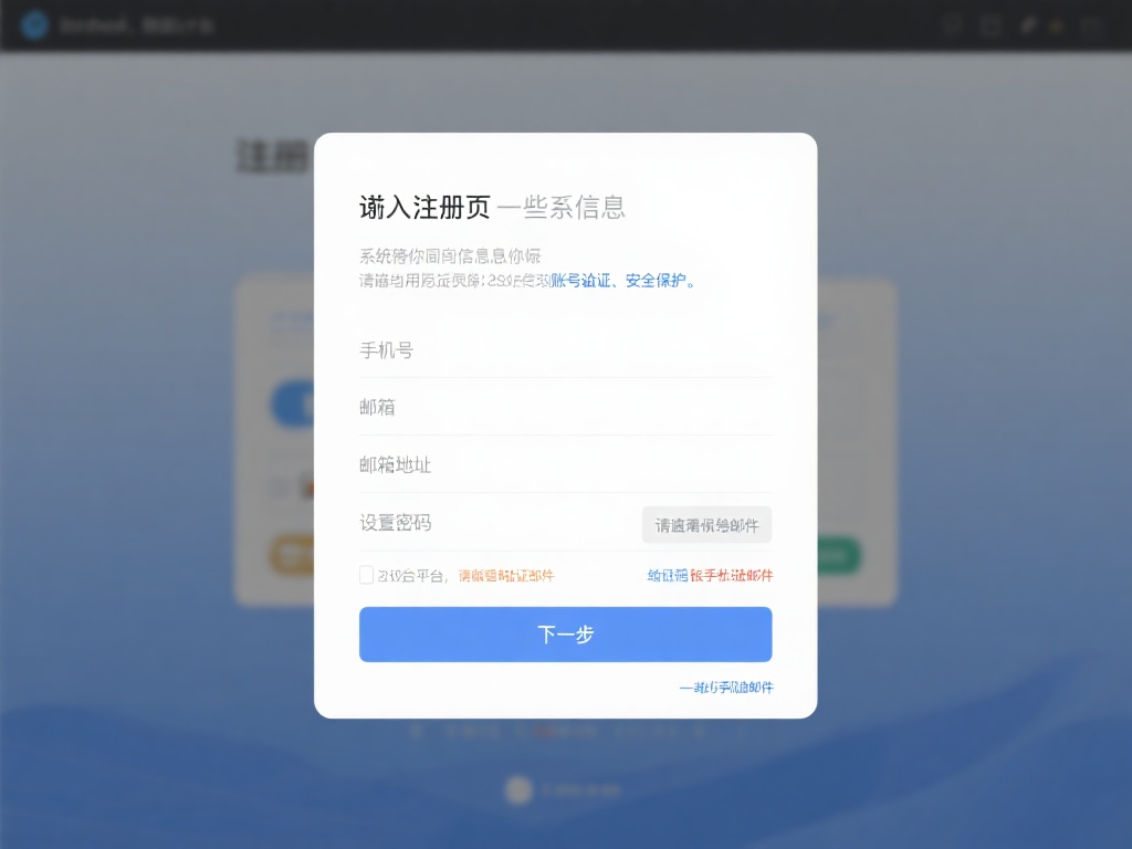 填写基本信息
进入注册页面后，系统会要求你输入一